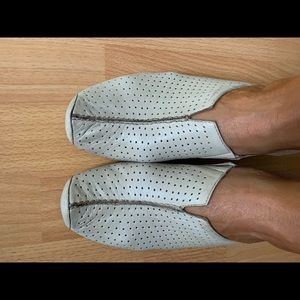 Tan soft leather mules 37 EU,med heel,$120